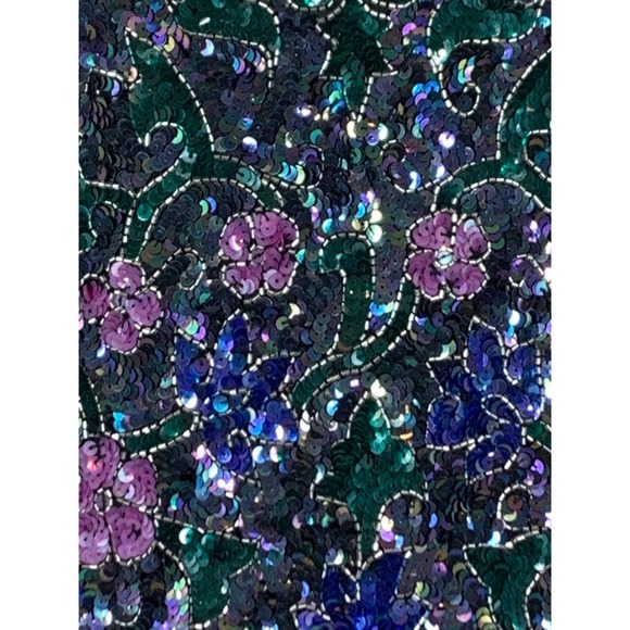 Vtg Sequin Top Sequin Evening Cocktail Holiday Party Christmas New Years Wedding - Picture 7 of 11
